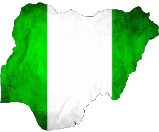 Mapa Nigeria África Banderas 