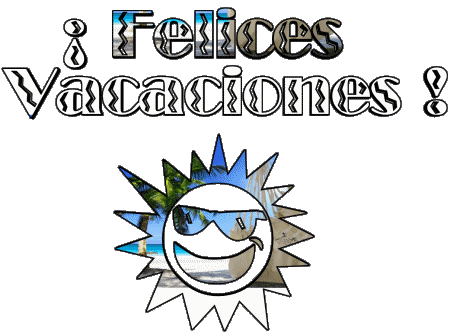 04 Transparenter Hintergrund Felices Vacaciones Spanisch Nachrichten 