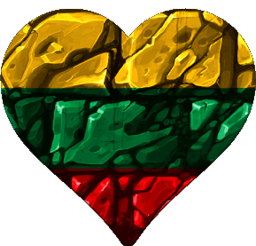 Corazón Lituania Europa Banderas 