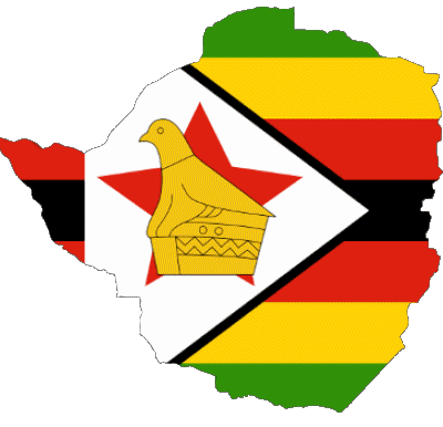 carte Zimbabwe Afrique Drapeaux 
