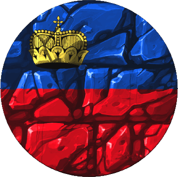 Round Liechtenstein Europe Flags 