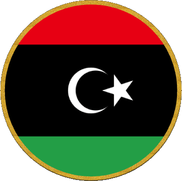 Runde Libyen Afrika Fahnen 