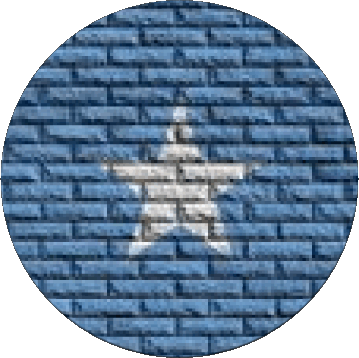Rond Somalia Africa Flags 