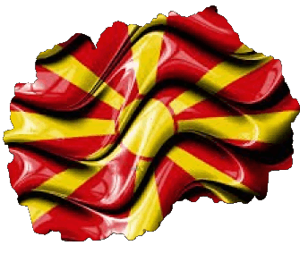 Carte Macédoine Europe Drapeaux 