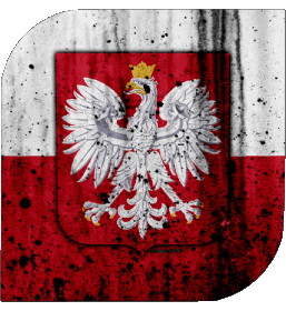 Carré Pologne Europe Drapeaux 