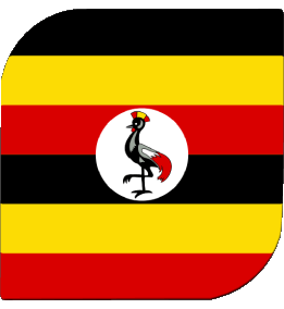 Quadrato Uganda Africa Bandiere 