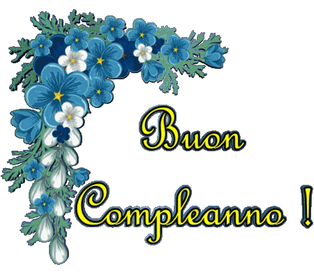 002 Fondo transparente Floreale Buon Compleanno Italiano Mensajes 