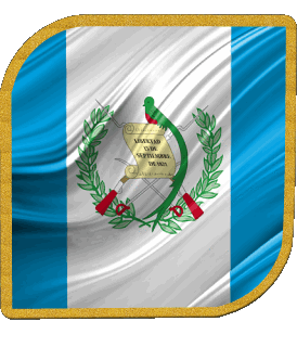 Square Guatemala America Flags 