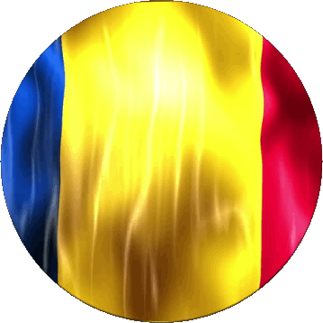 Round Romania Europe Flags 