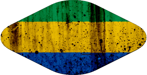Oval 02 Gabon Africa Flags 