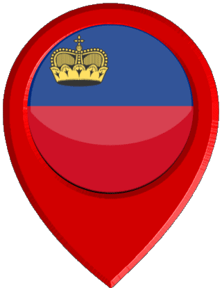 Standort-Pin Liechtenstein Europa Fahnen 