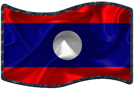 Rectangle Laos Asie Drapeaux 