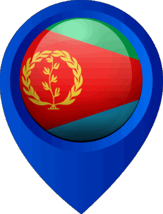 Perno di posizione l'Eritrea Africa Bandiere 