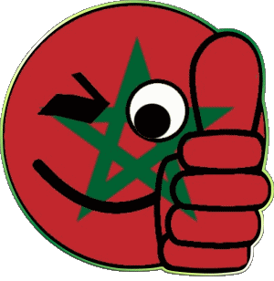 Smiley - OK Morocco Africa Flags 