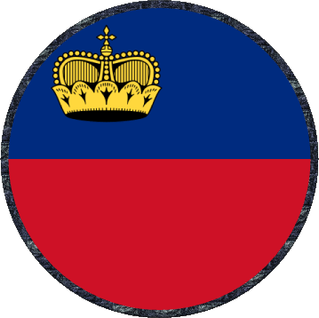 Runde Liechtenstein Europa Fahnen 