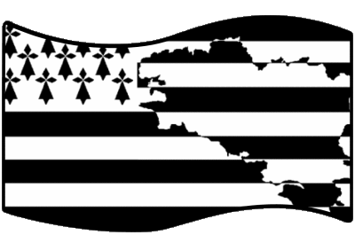 Rettangolo Bretagna Regioni Francia Bandiere 