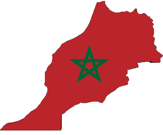Carta Geografica Marocco Africa Bandiere 