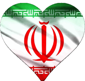 Heart Iran Asia Flags 
