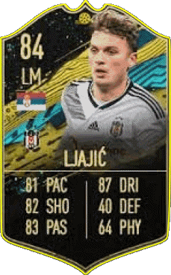 Adem Ljajic Serbia F I F A - Jugadores  cartas Vídeo Juegos Multimedia 