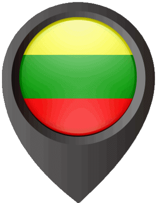 Location Pin Lithuania Europe Flags 