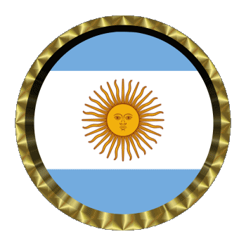 Rond - Anneaux Argentine Amériques Drapeaux 