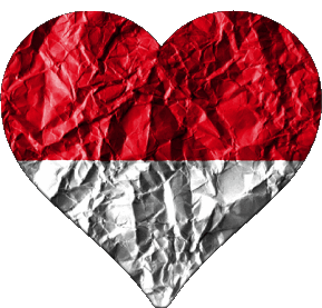 Coeur Monaco Europe Drapeaux 