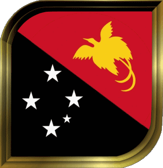 Quadrato Papua Nuova Guinea Oceania Bandiere 