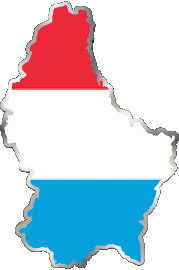 Carte Luxembourg Europe Drapeaux 