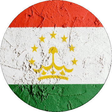 Rond Tadjikistan Asie Drapeaux 