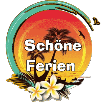 01 Transparent Background Schöne Ferien German Messages 