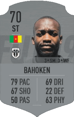 Stéphane Bahoken Camerún F I F A - Jugadores  cartas Vídeo Juegos Multimedia 