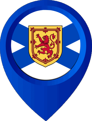 Standort-Pin Schottland Europa Fahnen 