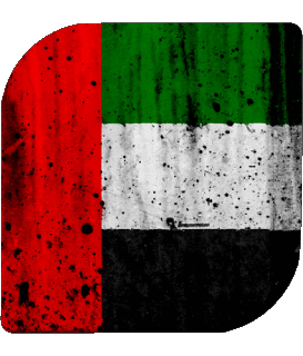 Carré Emirats Arabes Unis Asie Drapeaux 