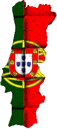 Carte Portugal Europe Drapeaux 