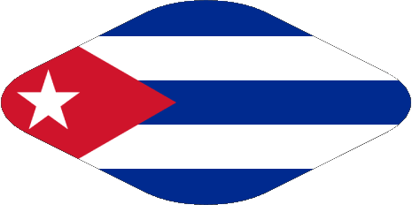 Oval 02 Cuba America Flags 