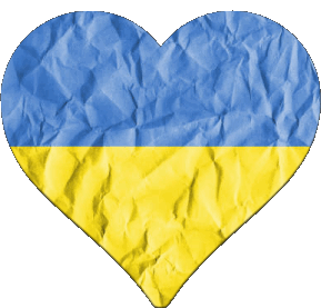 Corazón Ucrania Europa Banderas 