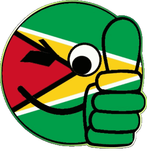 Smiley - OK Guyana Amériques Drapeaux 