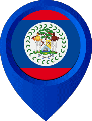Epingle de Localisation Belize Amériques Drapeaux 