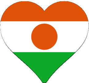 Herz Niger Afrika Fahnen 