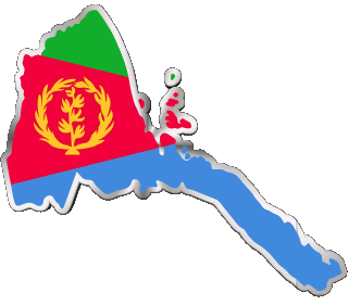 Map Eritrea Africa Flags 