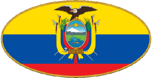 Ovale 01 Ecuador America Bandiere 
