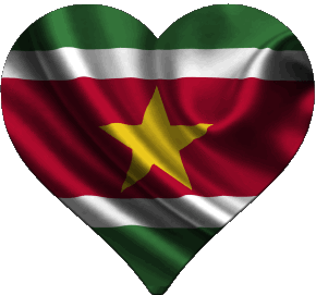 Coeur Suriname Amériques Drapeaux 