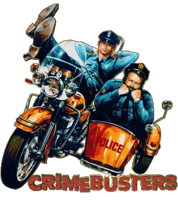 Logotipo Inglés Dos Superpolicias Películas Internacional Multimedia 