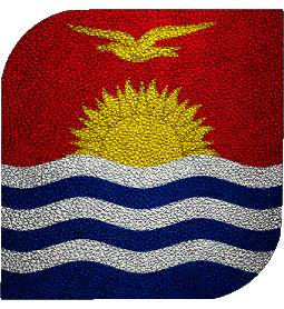 Quadrato Kiribati Oceania Bandiere 