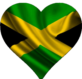 Cuore Giamaica America Bandiere 