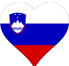 Cuore Slovenia Europa Bandiere 