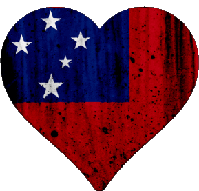 Cuore Samoa Oceania Bandiere 