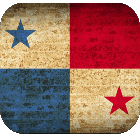 Square Panama America Flags 