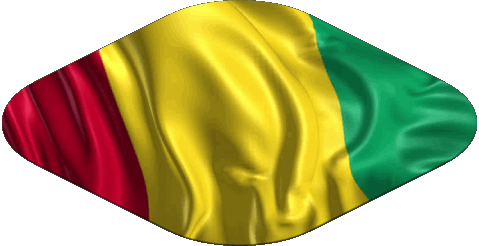 Ovale 02 Guinée Afrique Drapeaux 