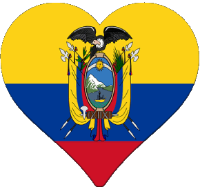 Coeur Colombie Amériques Drapeaux 